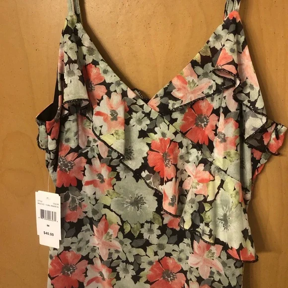 NWT Juniors No Comment Crista Asymmetrical Mesh Midi-Slip Dress size medium - Picture 2 of 11